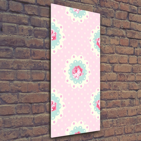 Quadro in vetro acrilico verticale Rose