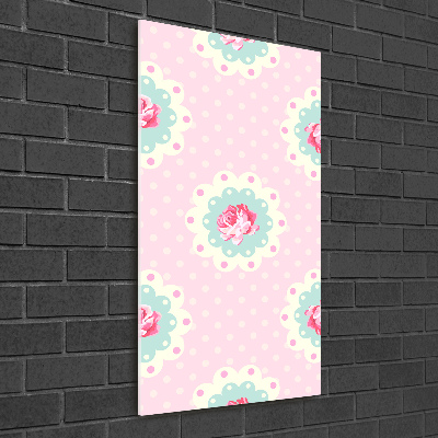 Quadro in vetro acrilico verticale Rose