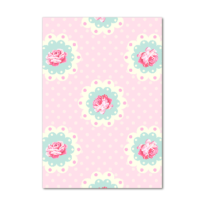 Quadro in vetro acrilico verticale Rose