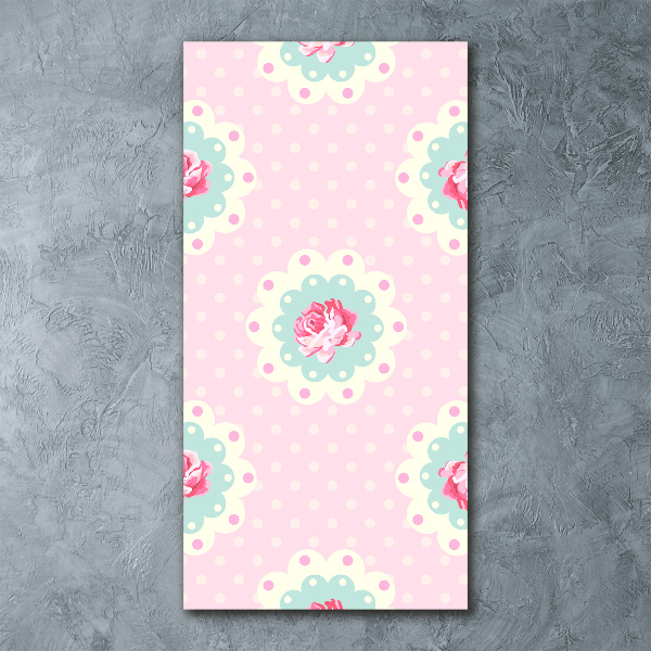 Quadro in vetro acrilico verticale Rose