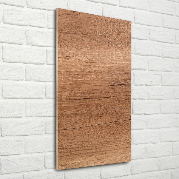 Quadro in vetro acrilico verticale Sfondo in legno