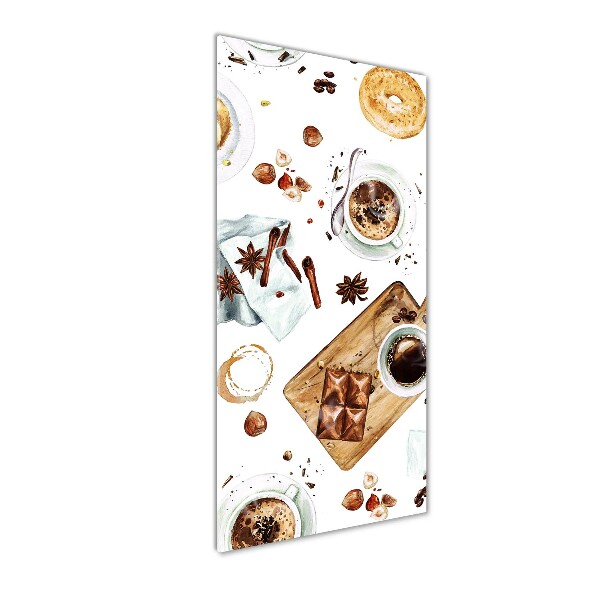 Quadro in vetro acrilico verticale Colazione