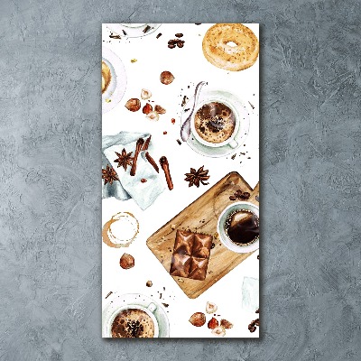 Quadro in vetro acrilico verticale Colazione