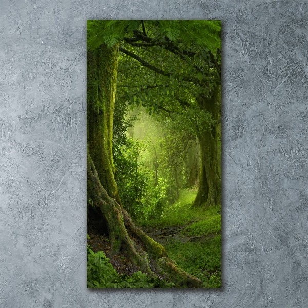 Quadro vetro acrilico verticale Giungla tropicale