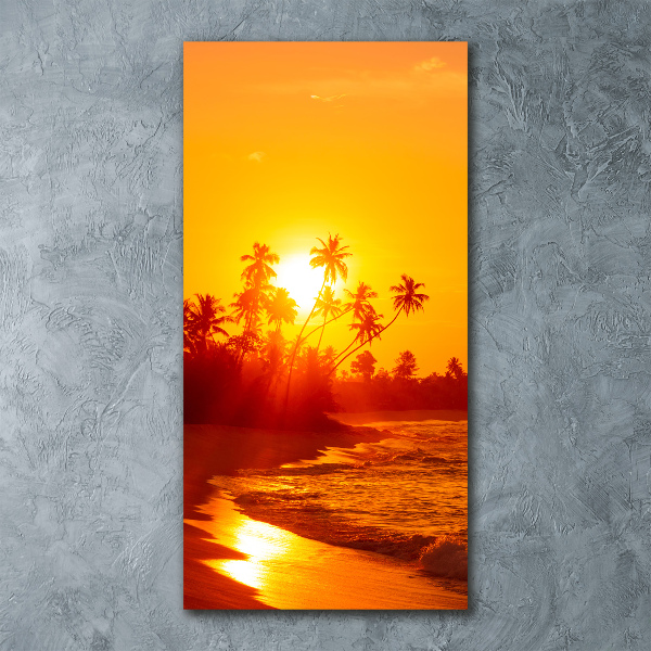 Quadro in vetro acrilico verticale Spiaggia tropicale