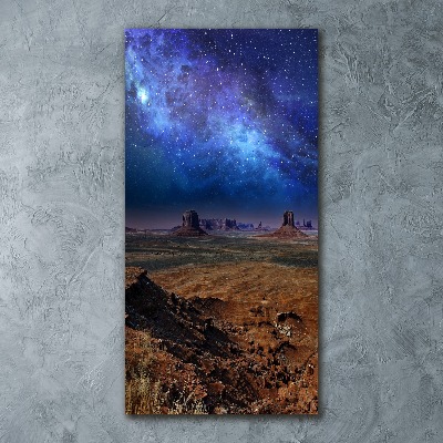 Quadro acrilico verticale Cielo stellato