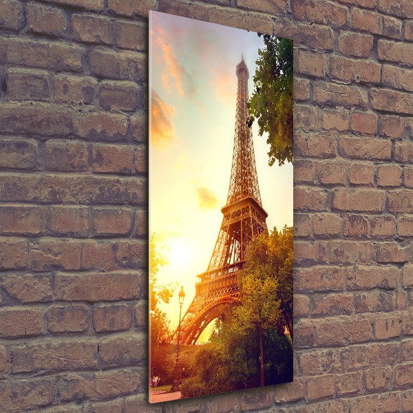 Quadro in vetro acrilico verticale Torre Eiffel Parigi