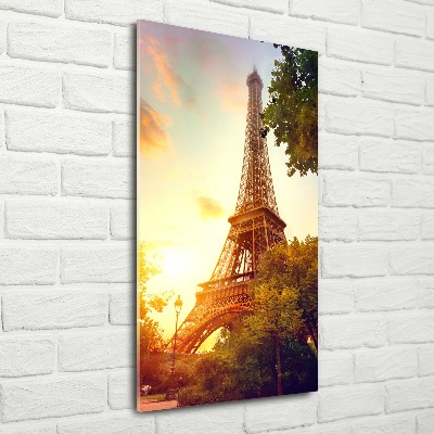 Quadro in vetro acrilico verticale Torre Eiffel Parigi