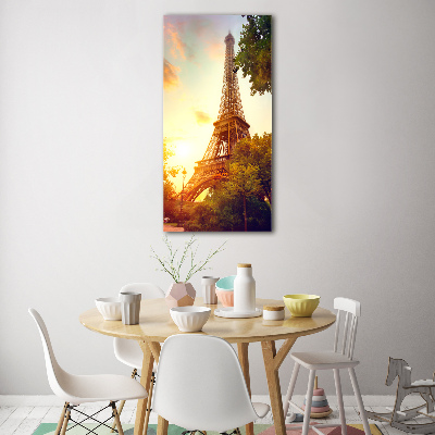 Quadro in vetro acrilico verticale Torre Eiffel Parigi