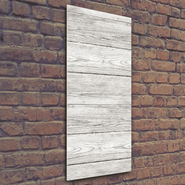 Quadro stampa su vetro acrilico verticale Sfondo in legno