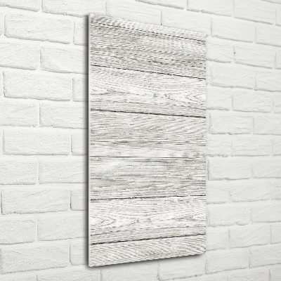 Quadro stampa su vetro acrilico verticale Sfondo in legno