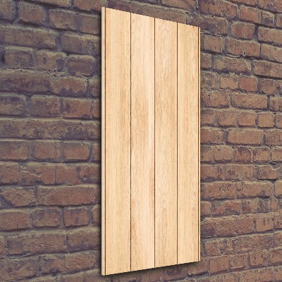 Quadro in vetro acrilico verticale Sfondo in legno