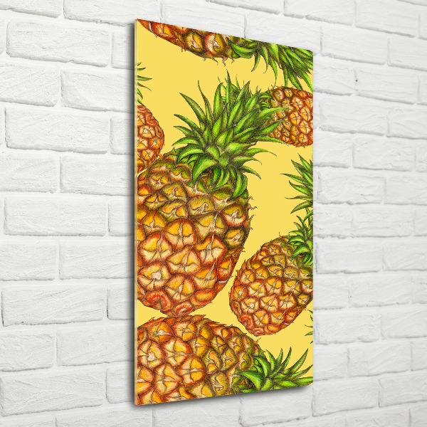 Quadro acrilico verticale Ananas