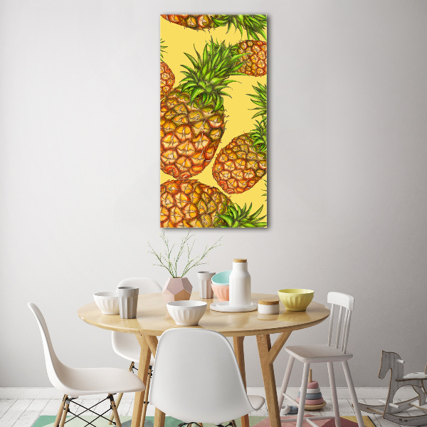 Quadro acrilico verticale Ananas