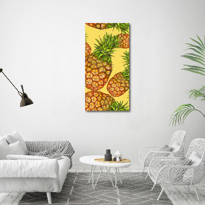 Quadro acrilico verticale Ananas