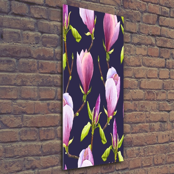 Quadro vetro acrilico verticale Magnolia