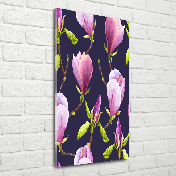 Quadro vetro acrilico verticale Magnolia