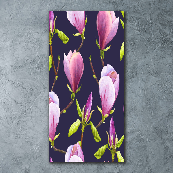 Quadro vetro acrilico verticale Magnolia