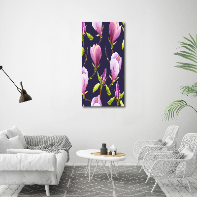 Quadro vetro acrilico verticale Magnolia