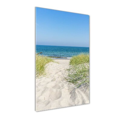 Quadro in vetro acrilico verticale Dune costiere
