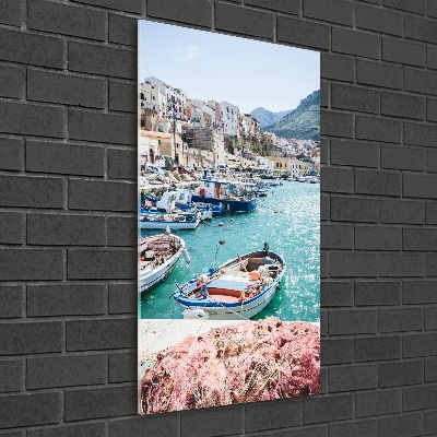 Quadro acrilico verticale Sicilia