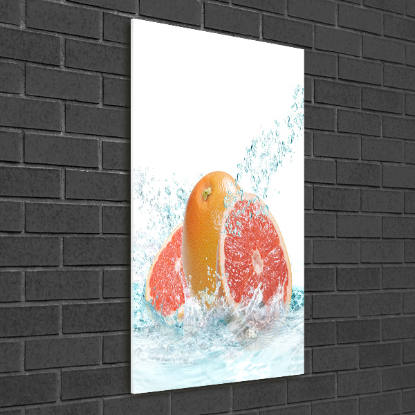 Quadro stampa su vetro acrilico verticale Pompelmi