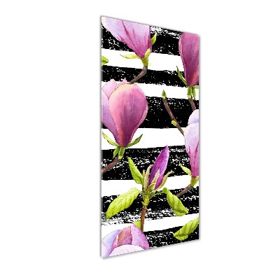 Quadro in vetro acrilico verticale Magnolia