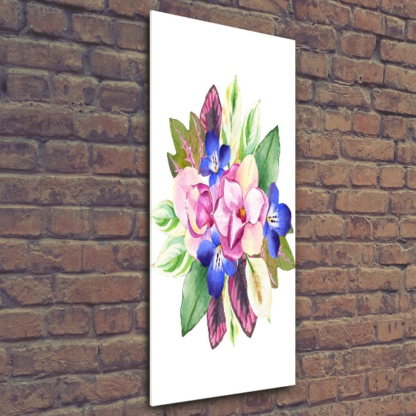 Quadro acrilico verticale Un mazzo di fiori