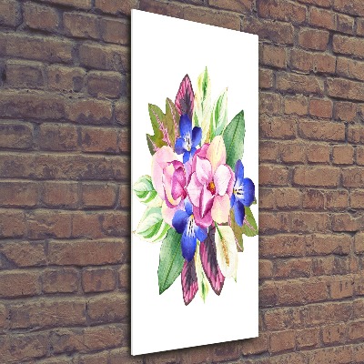 Quadro acrilico verticale Un mazzo di fiori