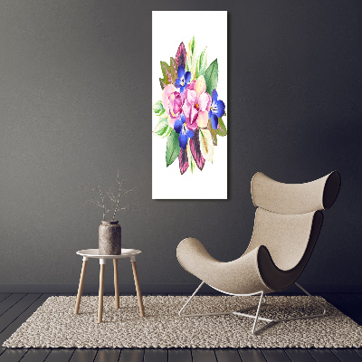 Quadro acrilico verticale Un mazzo di fiori