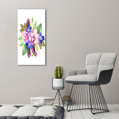 Quadro acrilico verticale Un mazzo di fiori