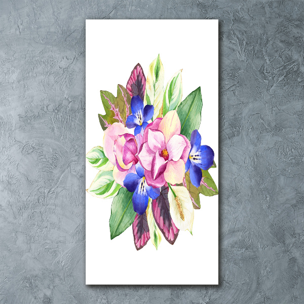 Quadro acrilico verticale Un mazzo di fiori