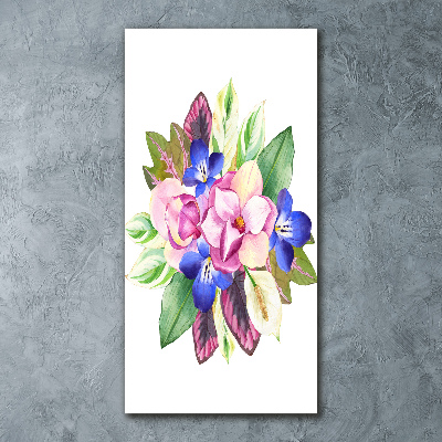 Quadro acrilico verticale Un mazzo di fiori