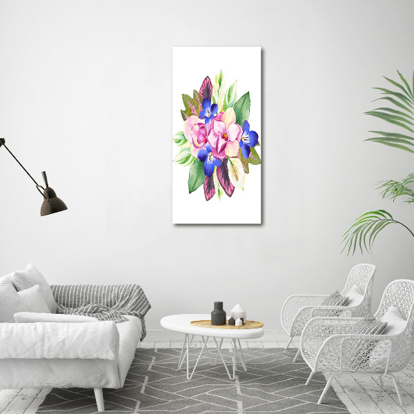Quadro acrilico verticale Un mazzo di fiori