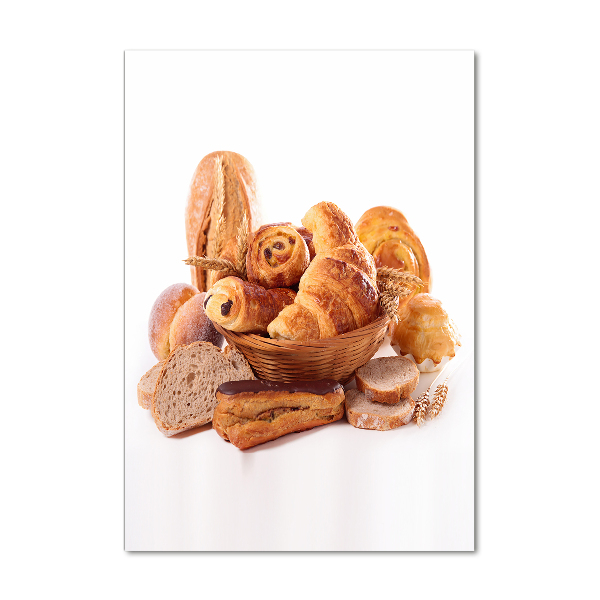 Quadro in vetro acrilico verticale Pane nel cestino