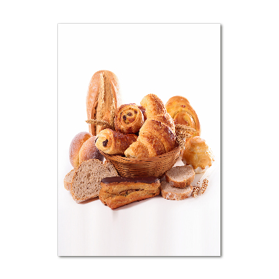 Quadro in vetro acrilico verticale Pane nel cestino