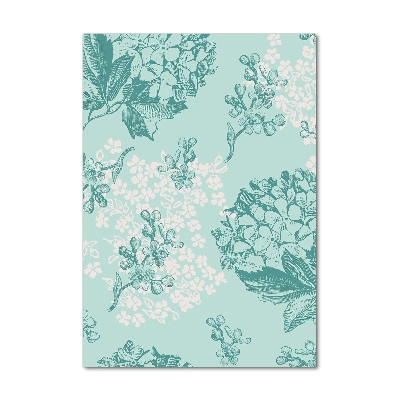 Quadro stampa su vetro acrilico verticale Ortensia