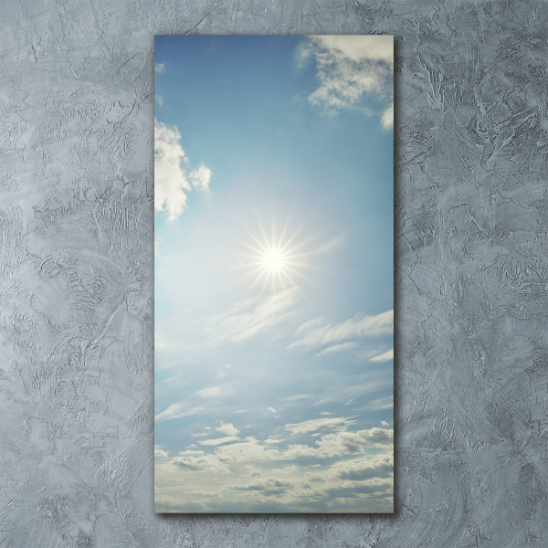 Quadro vetro acrilico verticale Il sole nel cielo