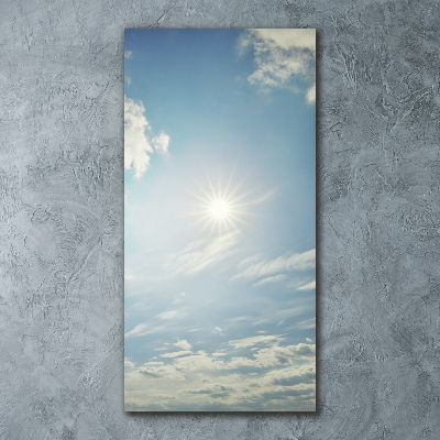 Quadro vetro acrilico verticale Il sole nel cielo