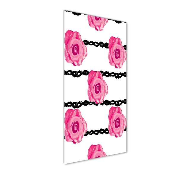 Quadro in vetro acrilico verticale Rose