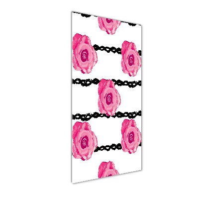 Quadro in vetro acrilico verticale Rose