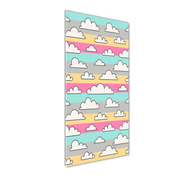 Quadro acrilico verticale Sfondo di nuvole colorate