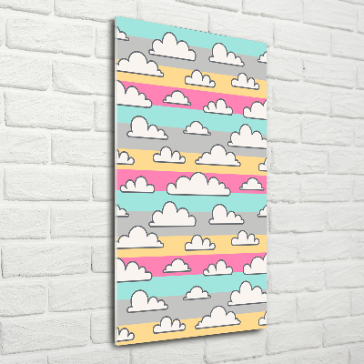 Quadro acrilico verticale Sfondo di nuvole colorate