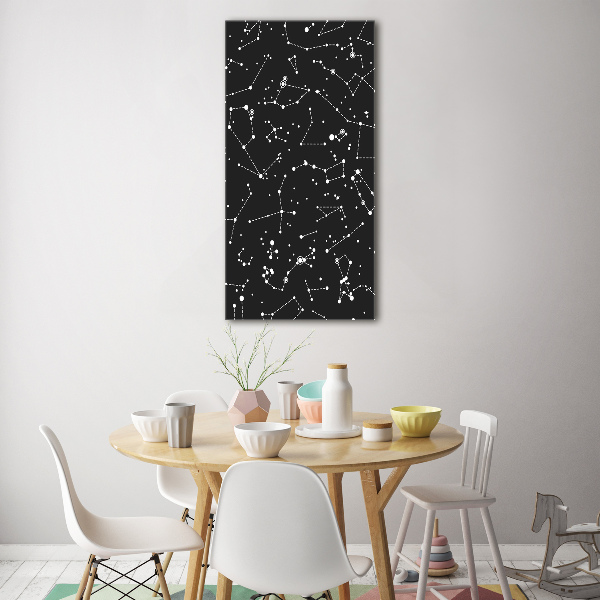 Quadro in vetro acrilico verticale Costellazione