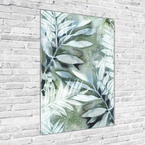 Quadro acrilico verticale Foglie