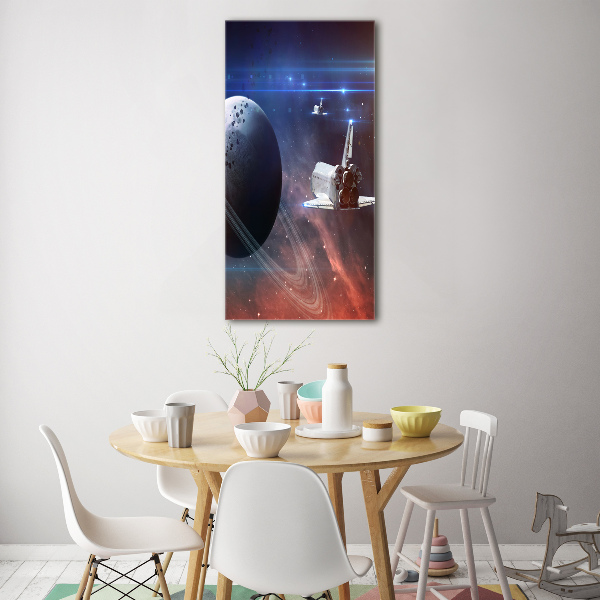 Quadro acrilico verticale Astronave