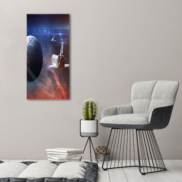 Quadro acrilico verticale Astronave