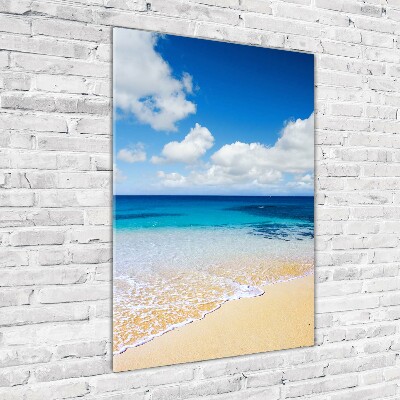 Quadro vetro acrilico verticale Spiaggia tropicale