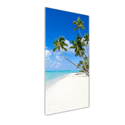 Quadro in vetro acrilico verticale Spiaggia tropicale
