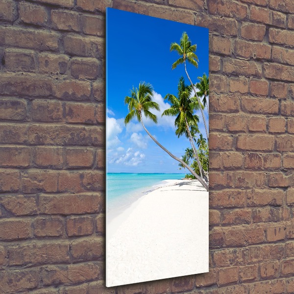 Quadro in vetro acrilico verticale Spiaggia tropicale